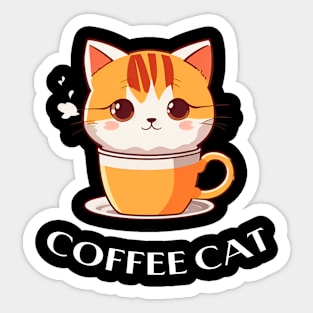 Coffee Cat Sticker